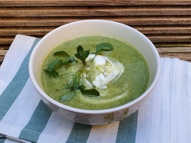 Watercress and potato soup