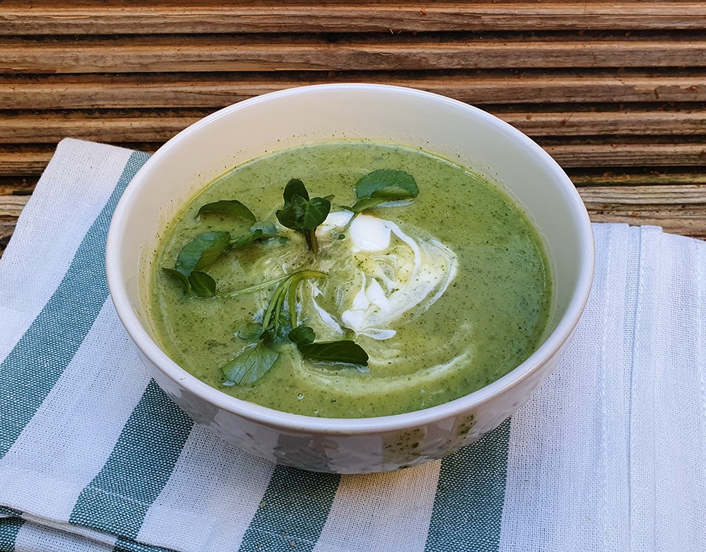 Watercress and potato soup