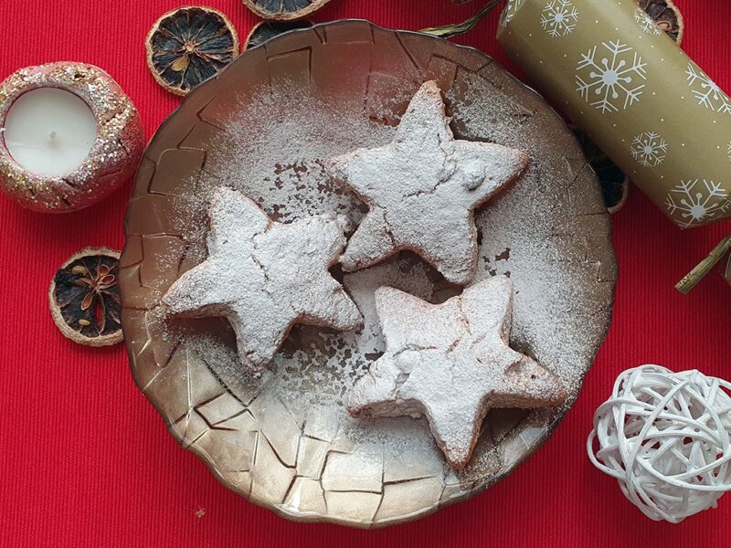 Vegan chestnut and mincemeat stars