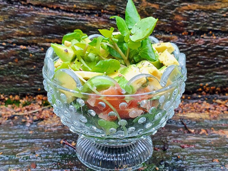 Gravlax and avocado pots