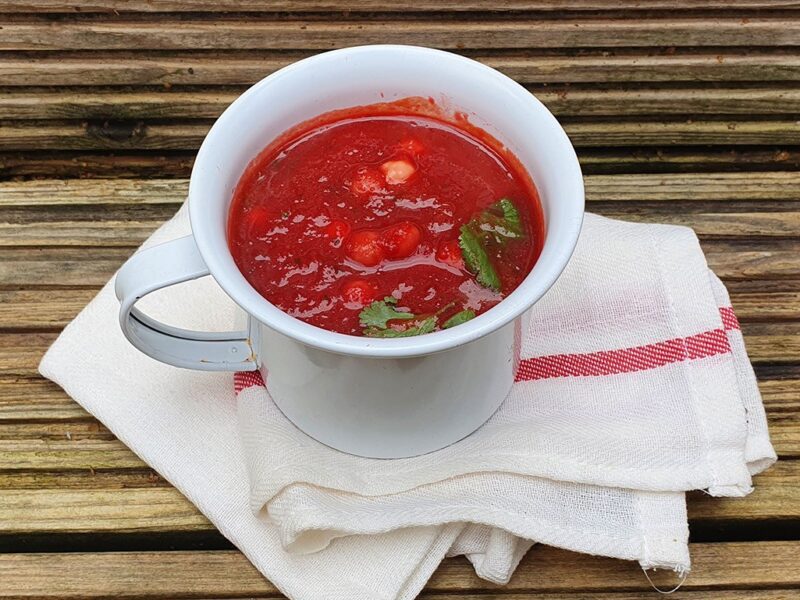 Roasted beetroot and squash soup