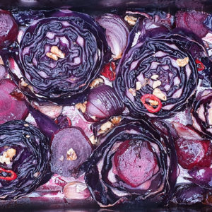 Maple baked red cabbage and beetroot