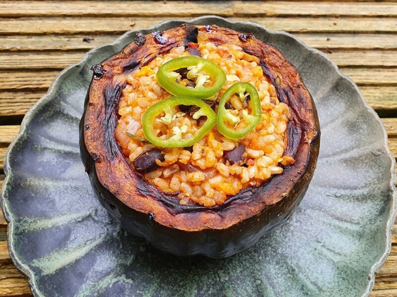 Mexican-style stuffed squash