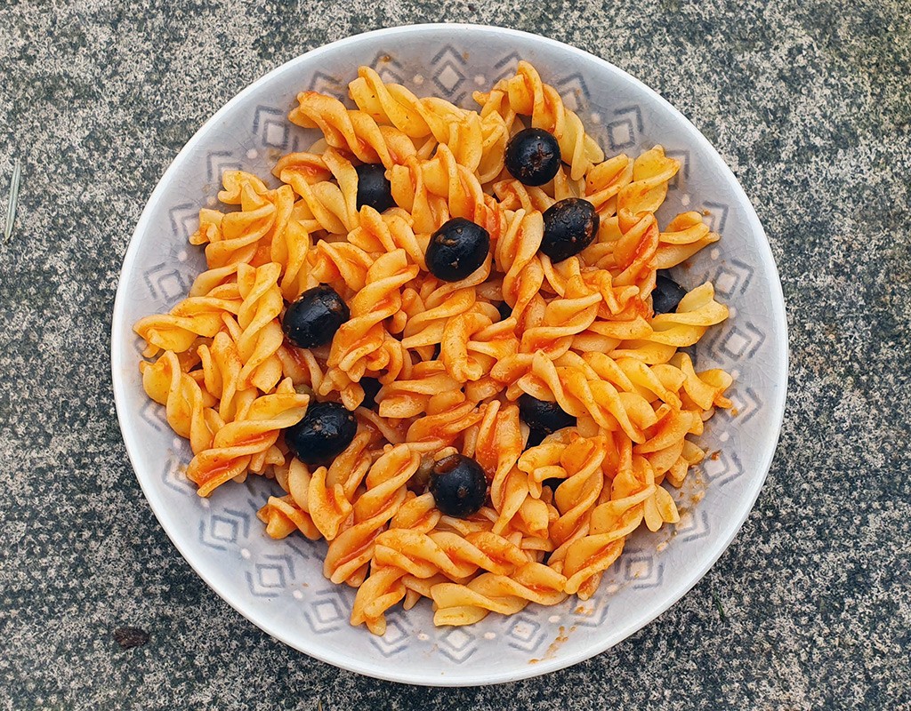 Pasta with olives