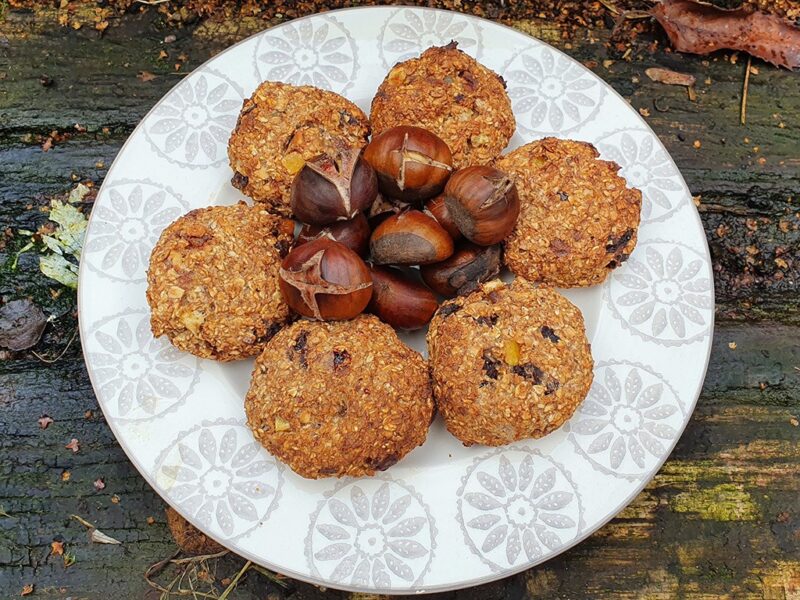 Vegan mincemeat and chestnut cookies