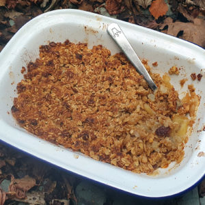 Apple and walnut crumble