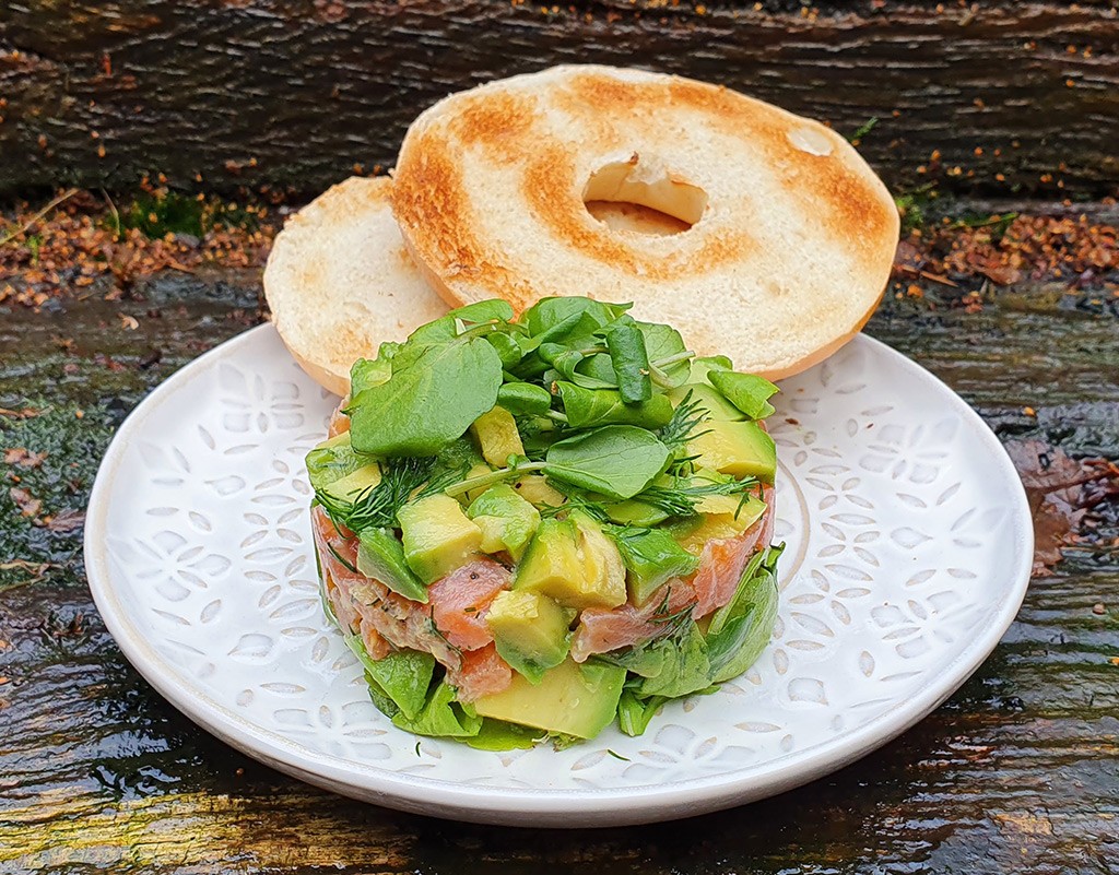 Smoked salmon with avocado