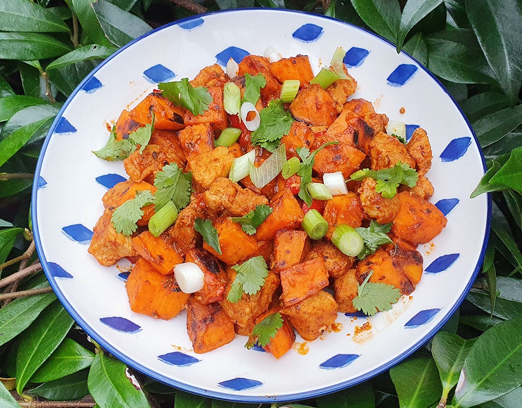 Pork and sweet potato fry