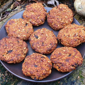 Vegan oat cookies with goji berries