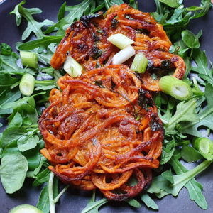 Vegan sweet potato fritters