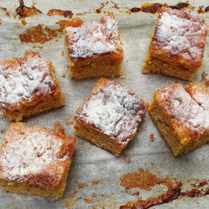 Apricot jam slice