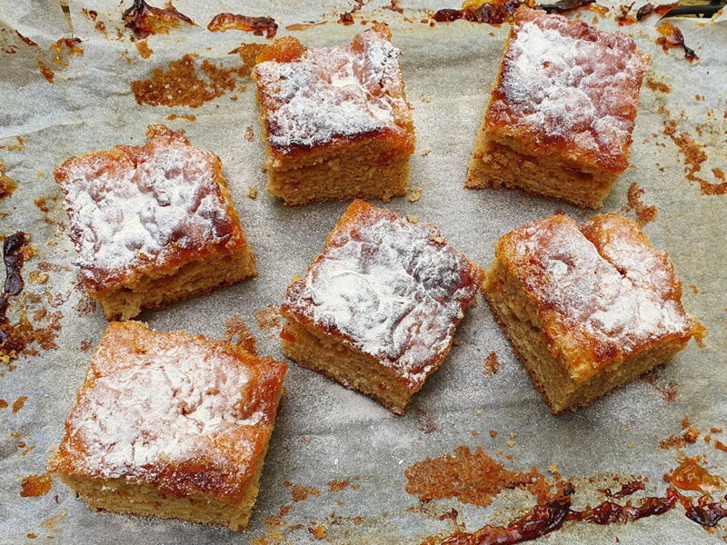 Apricot jam slice