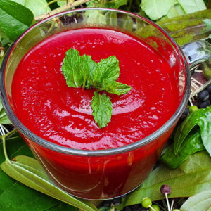 Beetroot and parsnip soup