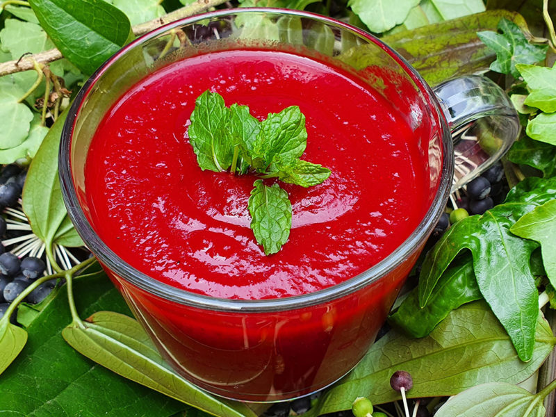 Beetroot and parsnip soup