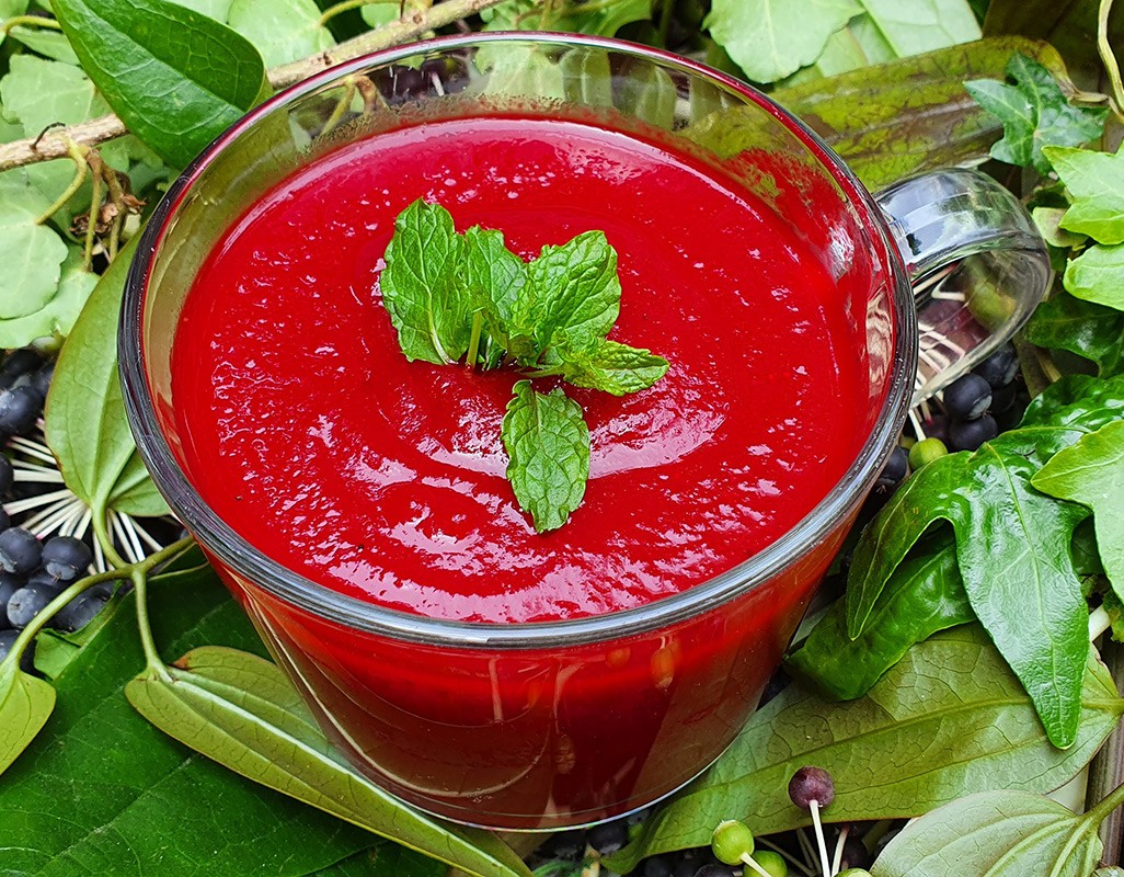 Beetroot and parsnip soup