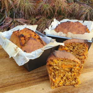 Gluten-free carrot and blood orange cake