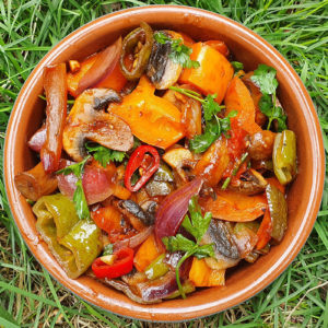 Mushroom peperonata