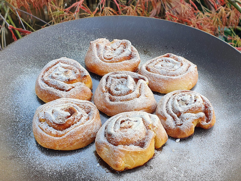 Pizza dough cinnamon rolls