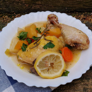 Chicken and root vegetables stew