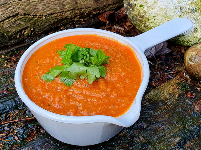 Chipotle sweet potato red pepper sauce