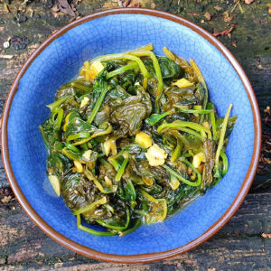 Indian spiced spinach fry