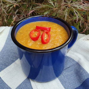 Spiced carrot, celeriac and cauliflower soup