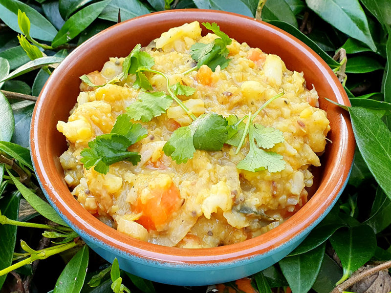 Yellow split pea dhal with cauliflower