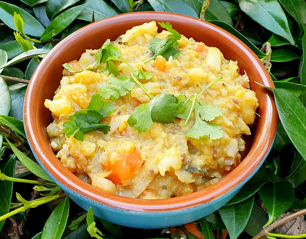 Yellow split pea dhal with cauliflower