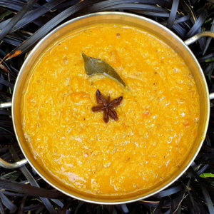 Carrot and leek dhal