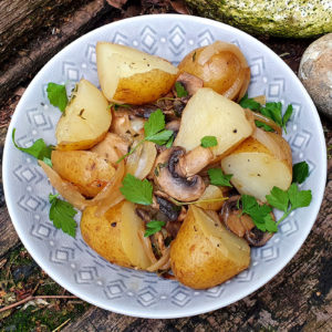 Mushroom and potato salad