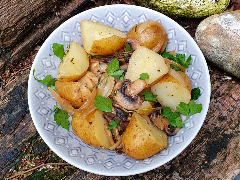 Mushroom and potato salad