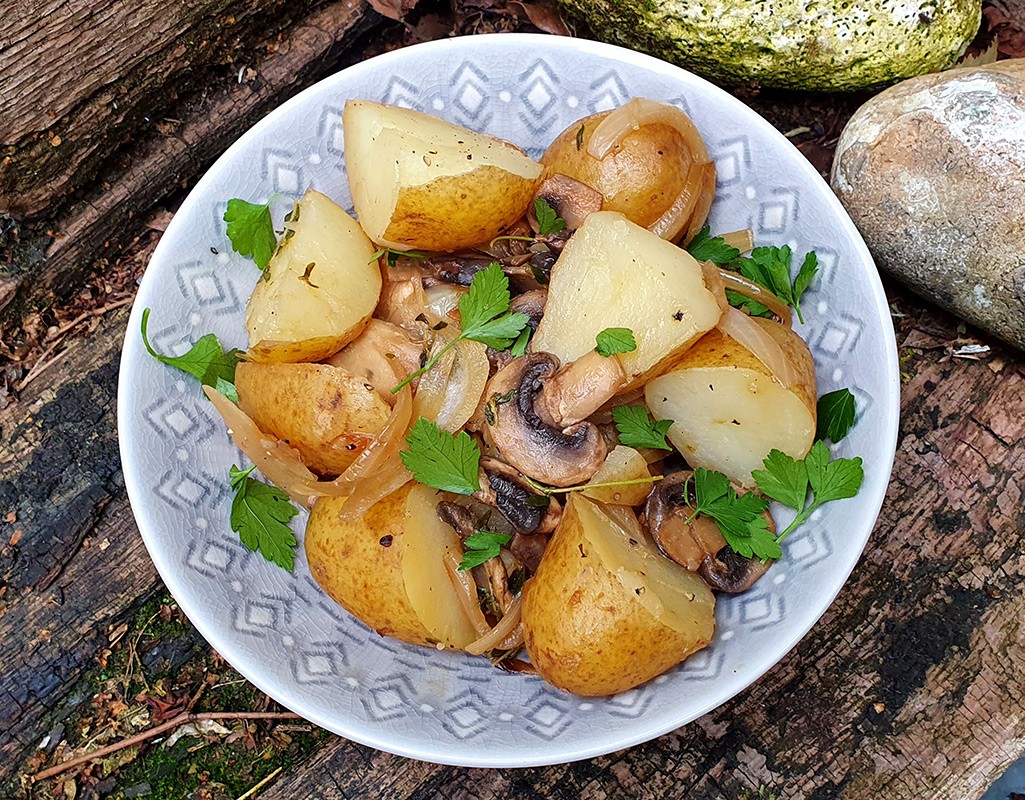 Mushroom and potato salad