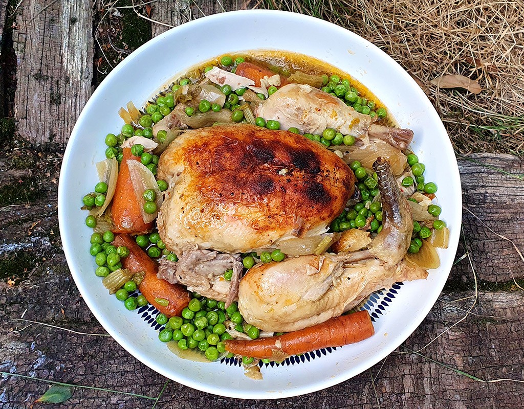 Pot-roast paprika chicken