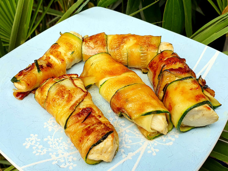 Courgette wrapped chicken breast