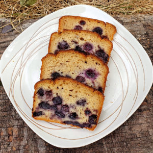 Dairy-free lemon and blueberry loaf cake