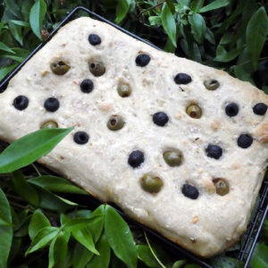 Focaccia with olives