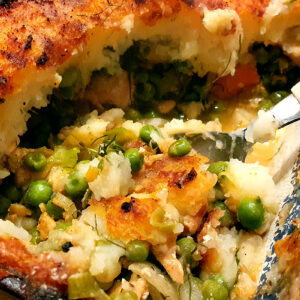 Fish pie with vegetables