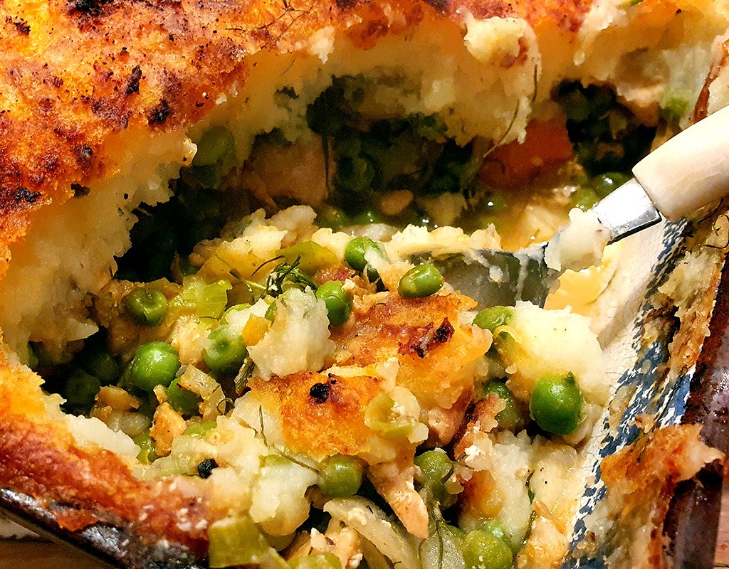 Fish pie with vegetables