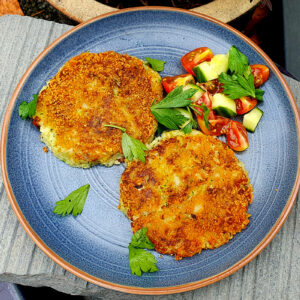 Potato and courgette cakes