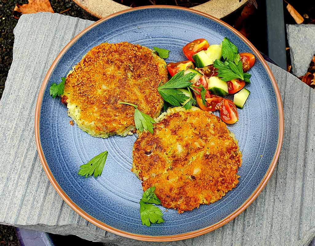 Potato and courgette cakes