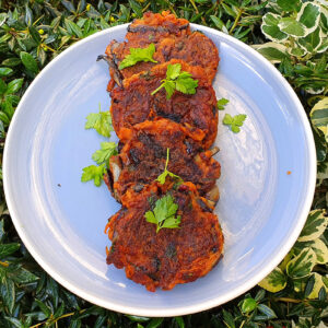 Carrot and onion fritters