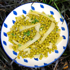 Sauteed fennel with green peas