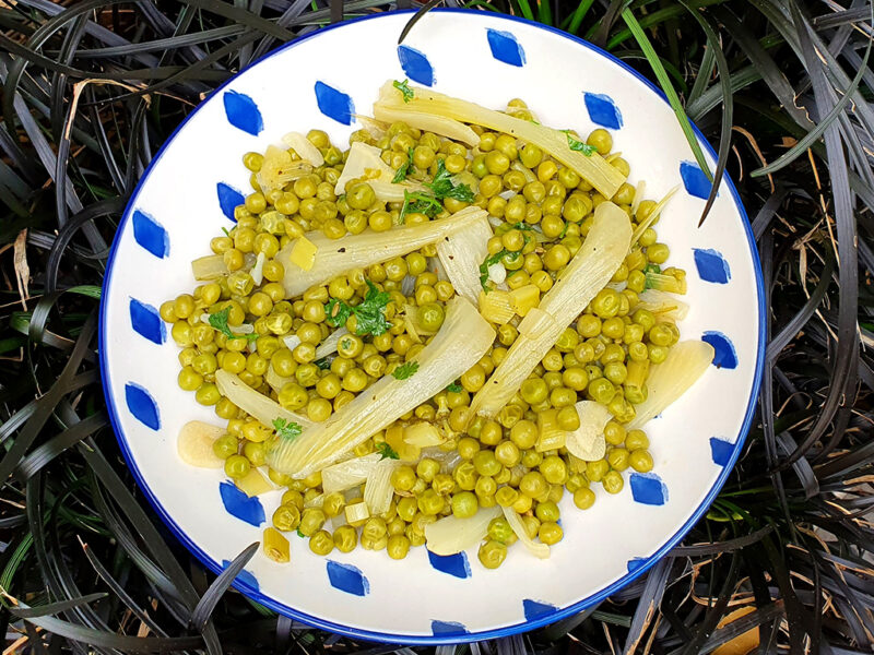 Sauteed fennel with green peas