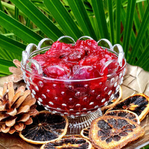 Cranberry sauce with port  and ginger