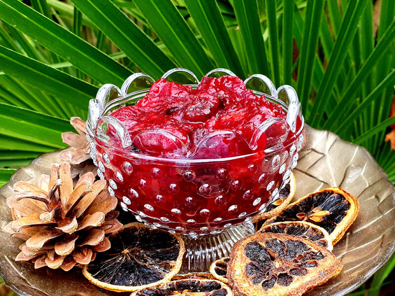 Cranberry sauce with port  and ginger