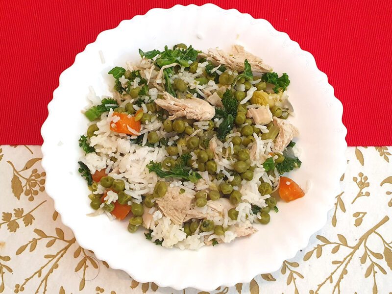 Leftover turkey fried rice