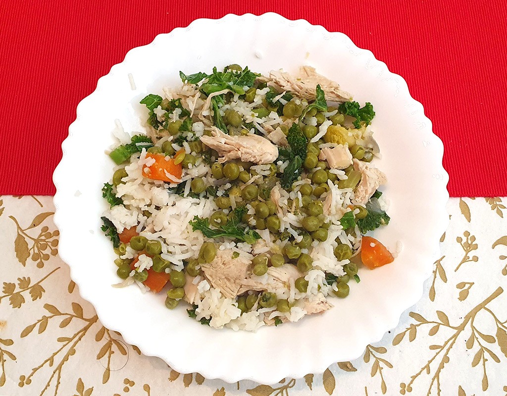 Leftover turkey fried rice