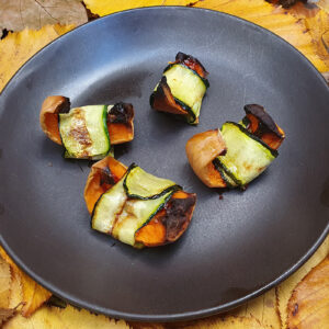 Roasted squash and courgette bites