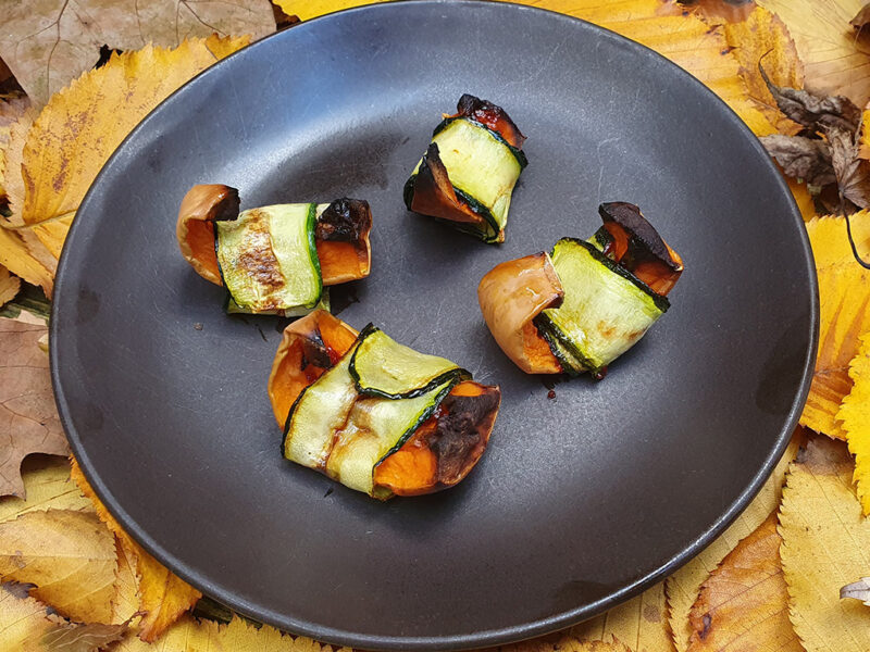 Roasted squash and courgette bites