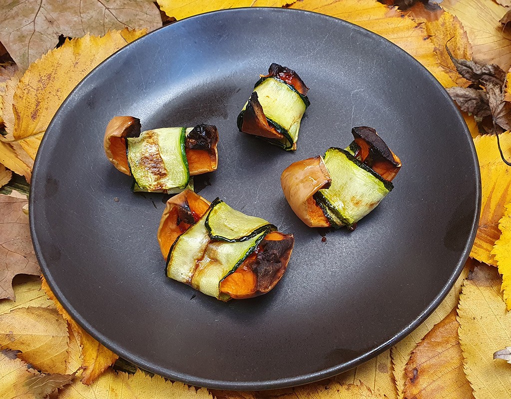 Roasted squash and courgette bites